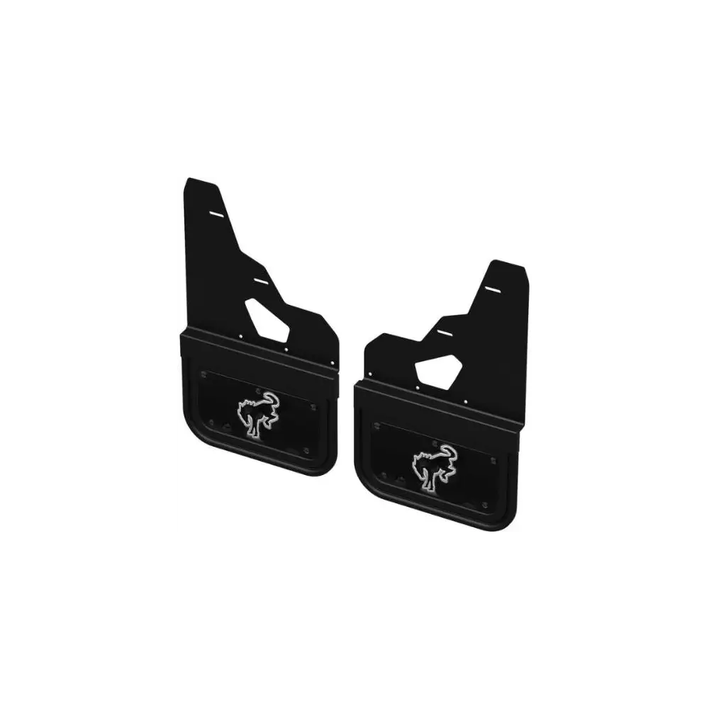 Front Gatorback CN Bronco Logo Mud Flaps - Black - THWGCN406F2-BUW